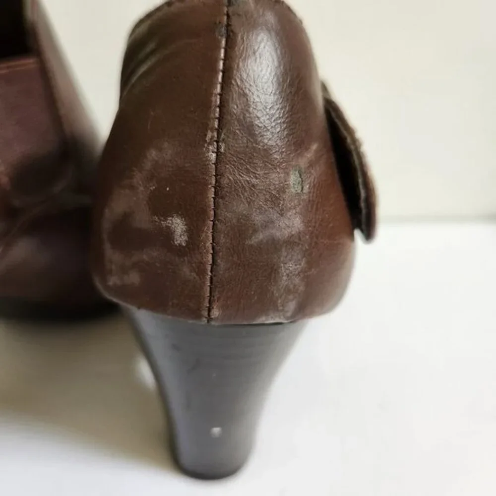 Nicole Women Ankle Boots brown Slip-on Size 6.5